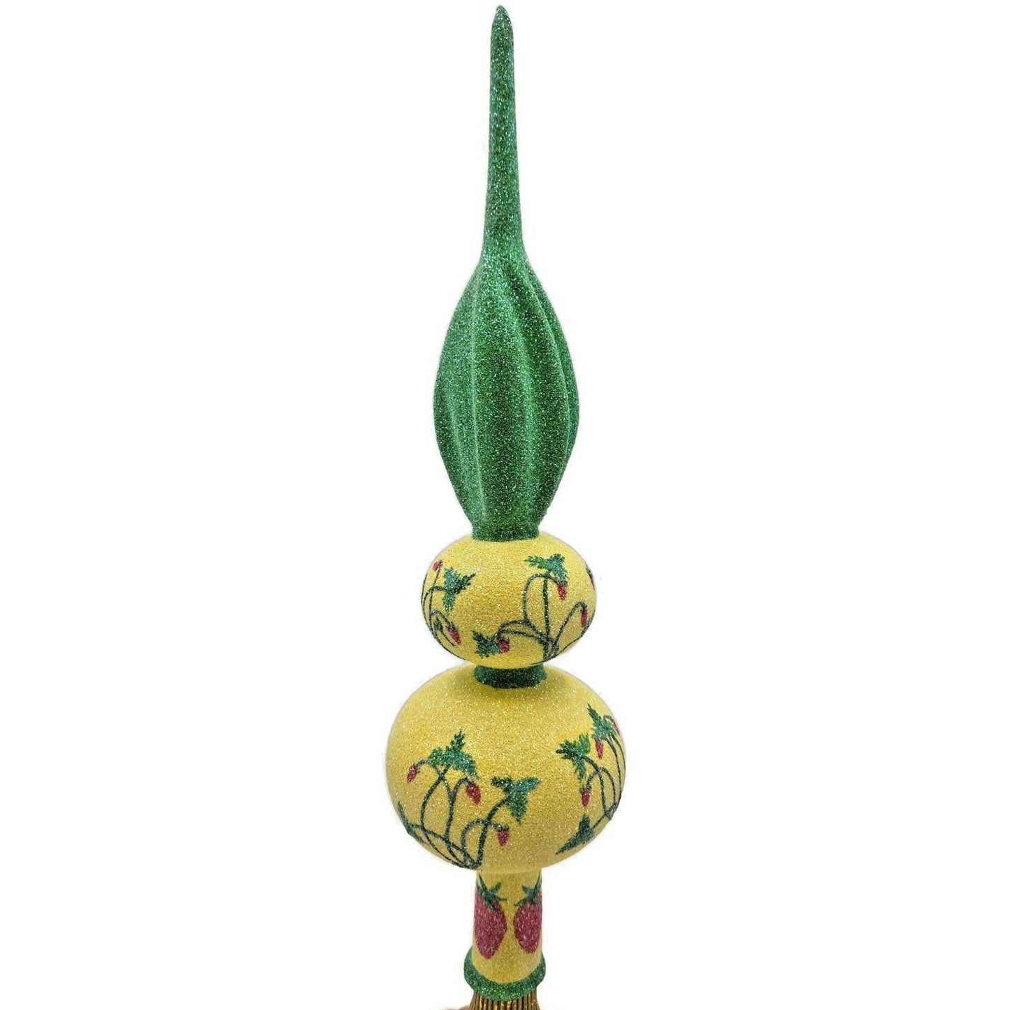 Patricia Breen Wild Strawberry Finial Fruit Yellow Green Christmas Tree Topper
