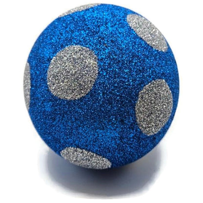 Patricia Breen Egg Blue Silver Polka Dot Easter Christmas Tree Ornament TCS