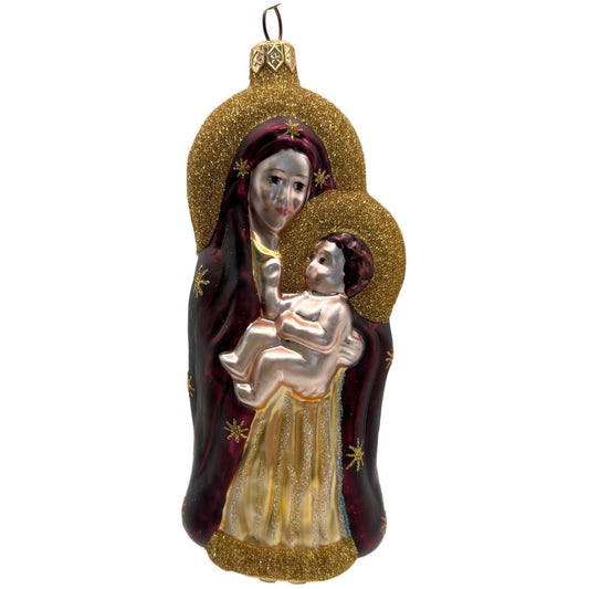 Patricia Breen Madonna of The Sun Bordeaux Stars Religious Christmas Ornament