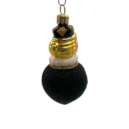 Patricia Breen Miniature Queen of Hearts Black Shiny Heart Valentines Ornament