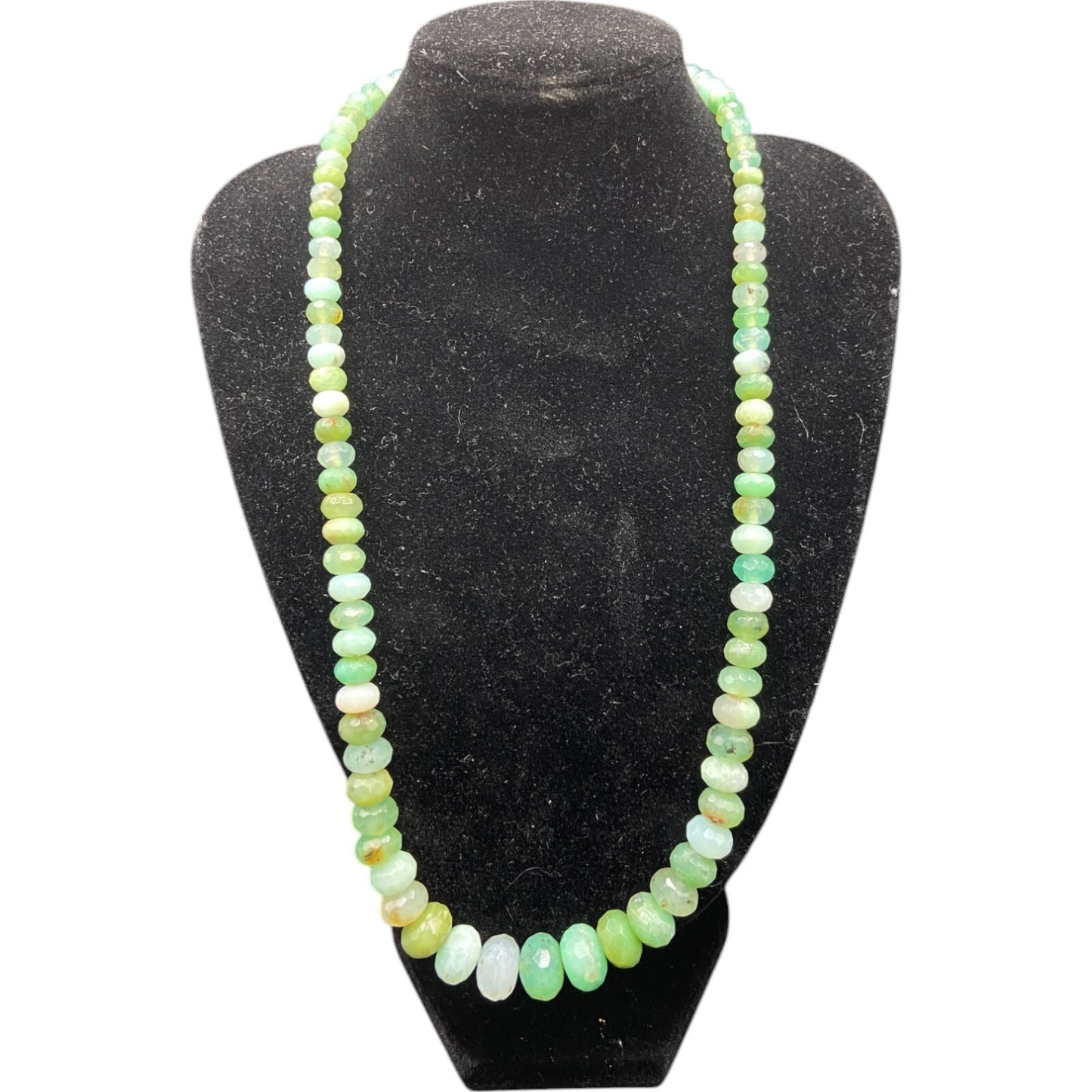 Aqua Rondelle Beaded Necklace Mine Finds By Jay King Chrysoprase Graduated
