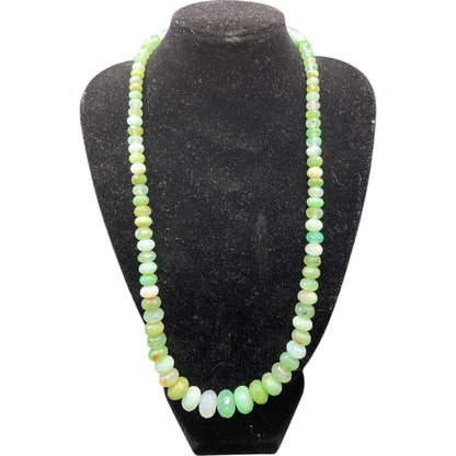 Aqua Rondelle Beaded Necklace Mine Finds By Jay King Chrysoprase Graduated