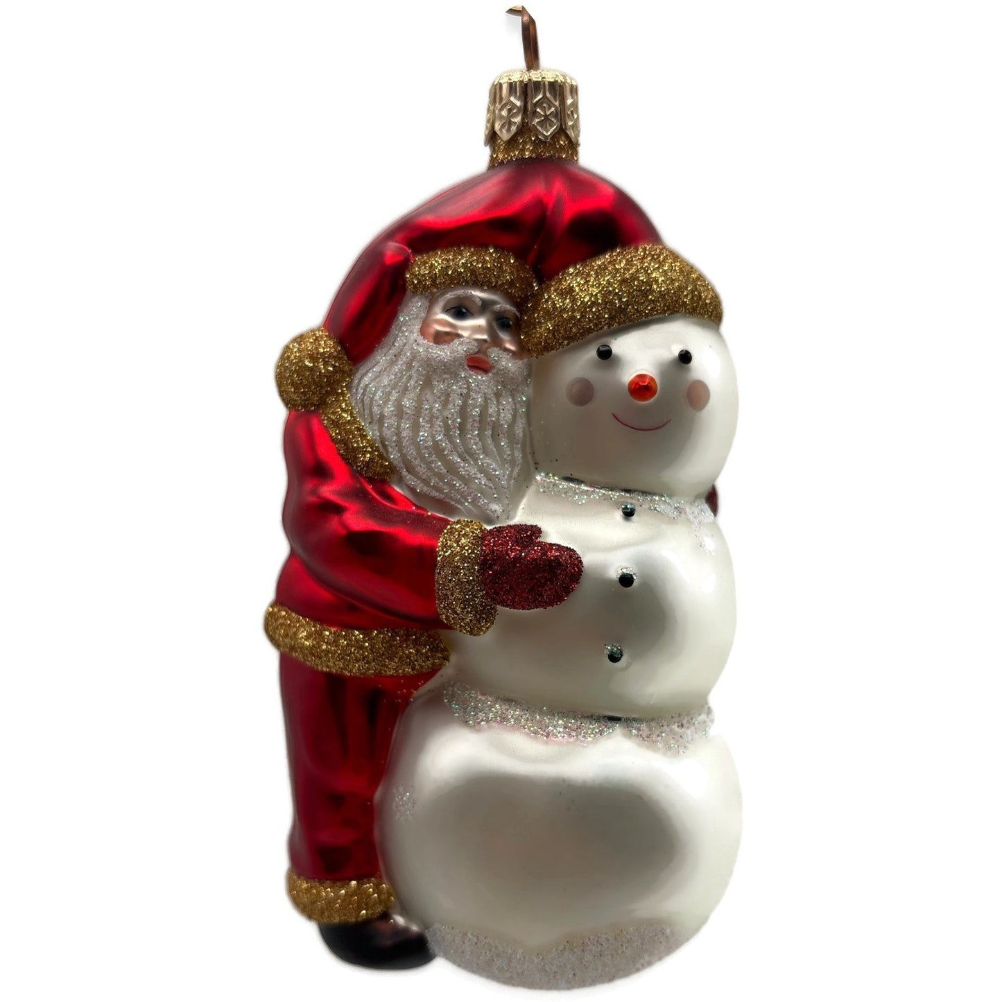 Patricia Breen Friends Red Santa and Snowman Snowflakes Christmas Tree Ornament