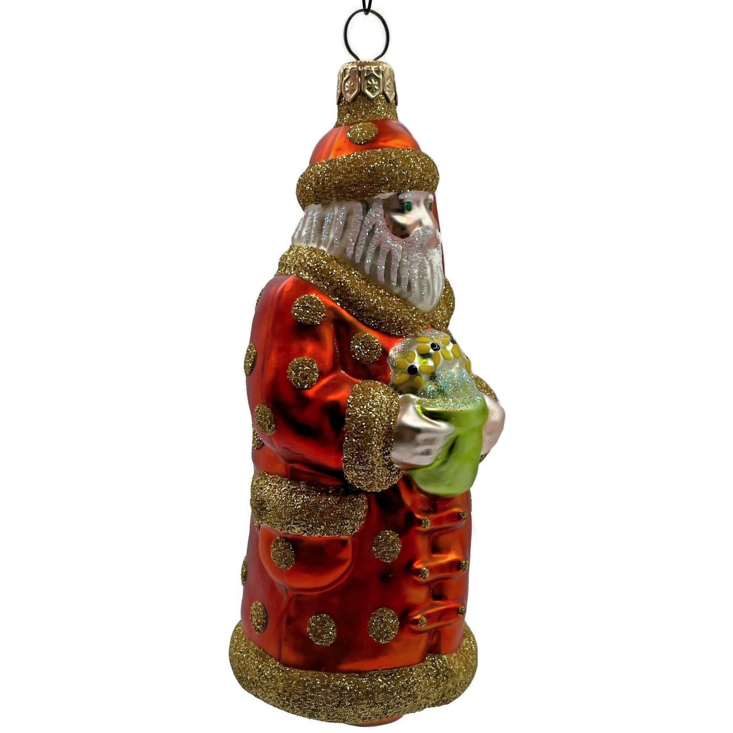 Patricia Breen Trustee Garden Santa Extra Dots Spring Christmas Tree Ornament
