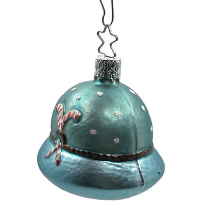 Inge Glass Ornament Christmas Cap Candy Canes Old World Christmas Tree Decor