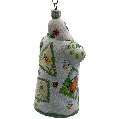 Patricia Breen Ornament Evans Santa Claus Insects Green Trim Spring Christmas