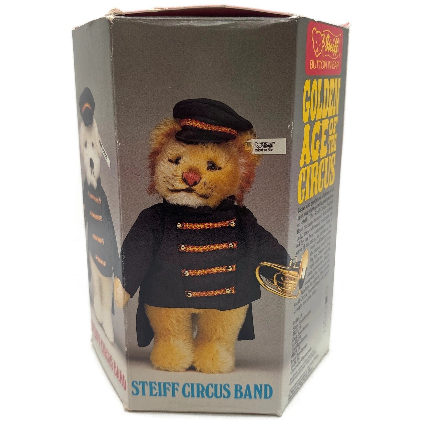 Steiff Golden Age Circus Lion Bandsman Trumpet Teddy Bear Limited Edition Box