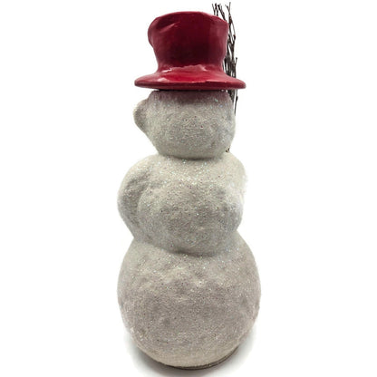 Ino Schaller Christopher Radko Snowman Red Hat Christmas Candy Container 1998