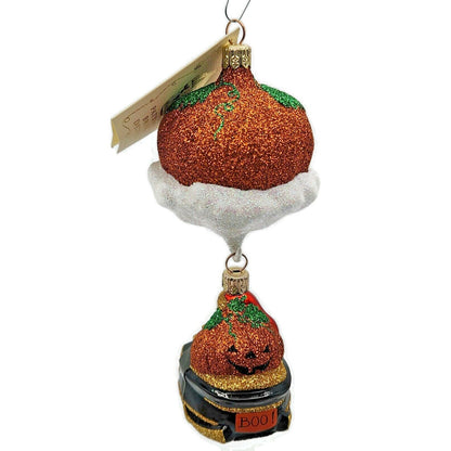 Patricia Breen Night Fright Santa Orange Pumpkin Halloween Christmas Ornament