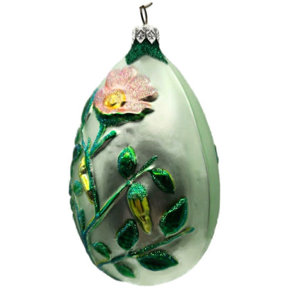 Patricia Breen Chrysalis Egg Insect Green Flowers Easter Christmas Tree Ornament