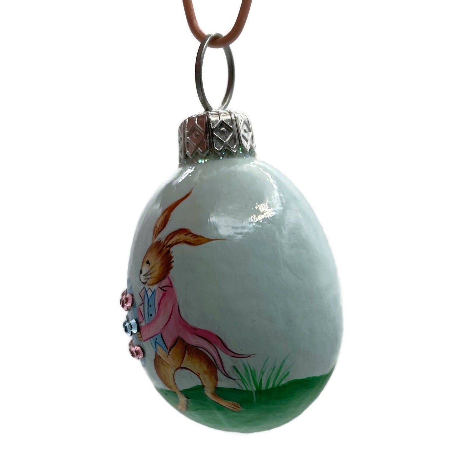 Patricia Breen Miniature Egg Courtly Rabbits Easter Holiday Christmas Ornament