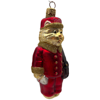Patricia Breen Le Postal Cat Red Hearts Valentines Christmas Tree Ornament