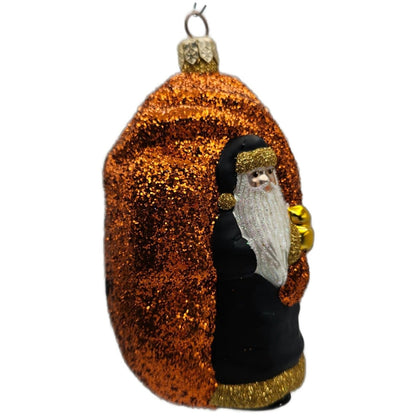 Patricia Breen Advent Santa Halloween Pumpkin Orange Black Christmas Ornament