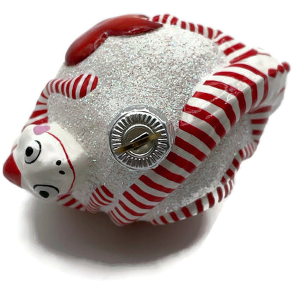 Patricia Breen Once Again for James Hearts Striped Chameleon Valentines Ornament