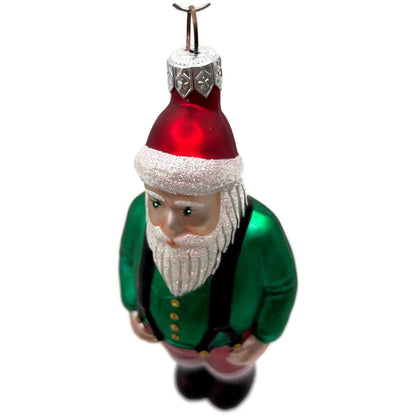 Patricia Breen Workshop Santa Green Shirt Red Pants Christmas Tree Ornament