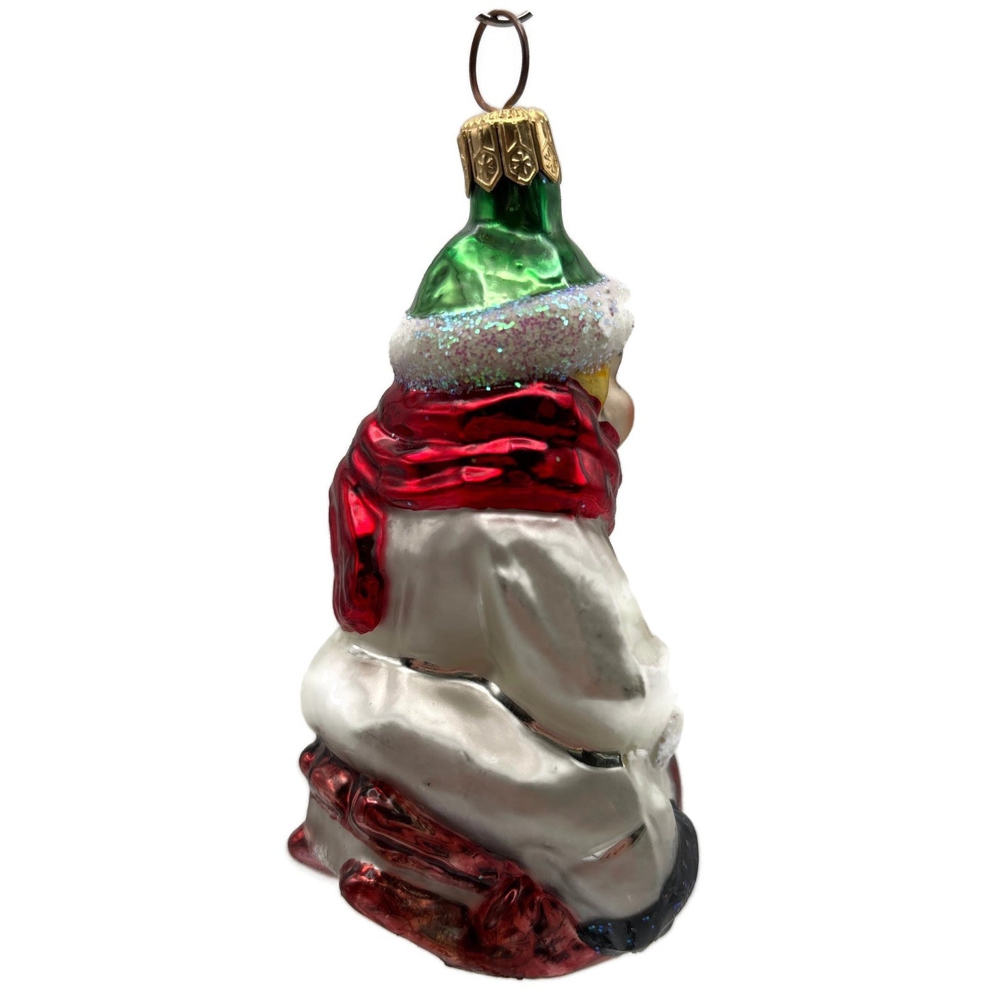 Christopher Radko Here I Go Child Sledding Christmas Tree Ornament 96-186-0