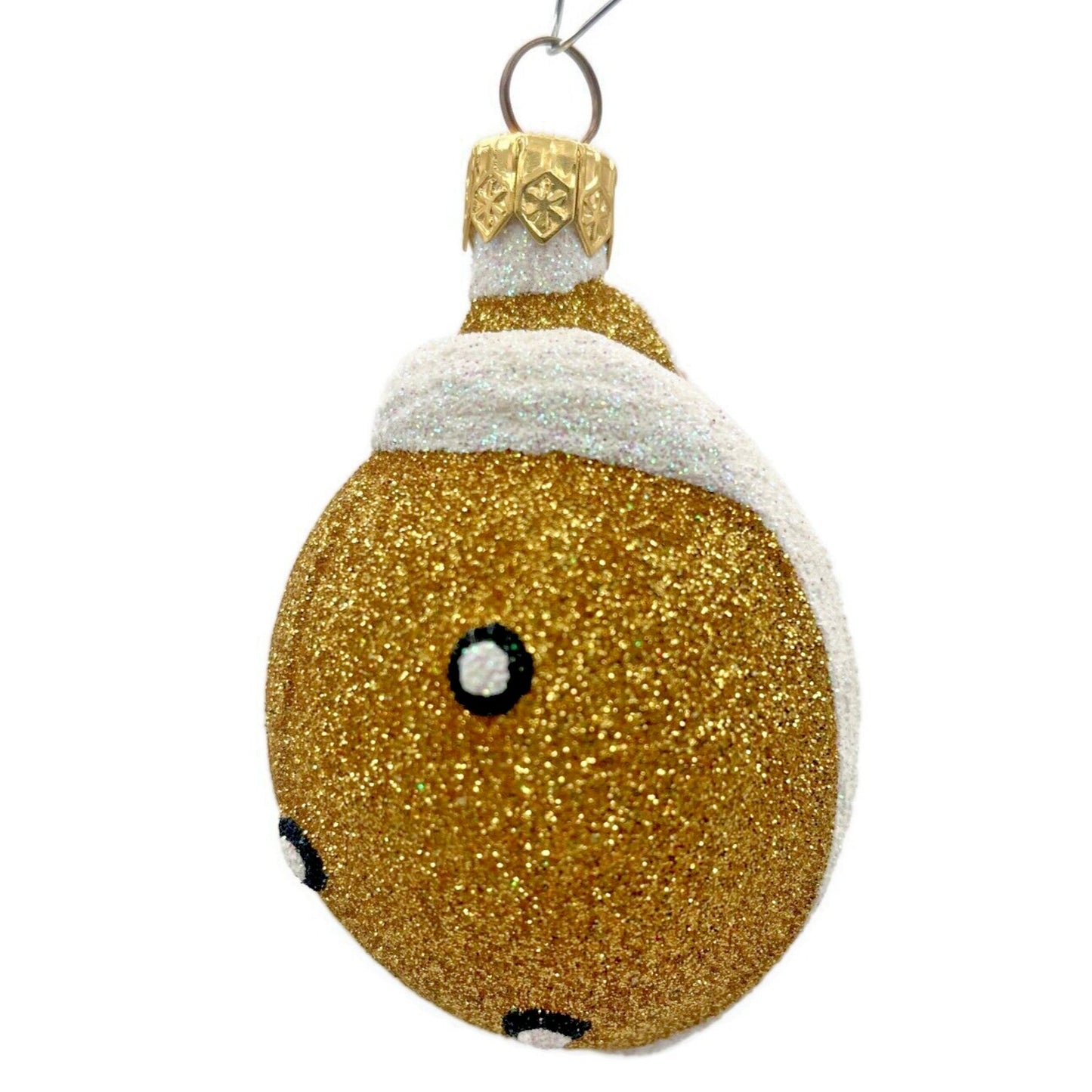 Patricia Breen Santa Ladybug White Gold Glittered Spring Holiday Tree Ornament