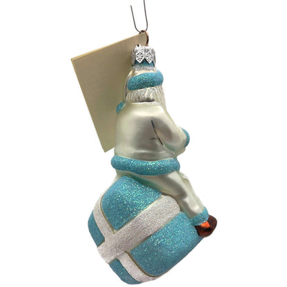 Patricia Breen For You Henry Blue Santa Claus Present Christmas Ornament
