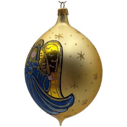 Heartfully Yours Radko Maria Luisa's Angel Blue Gold Italian Christmas Ornament