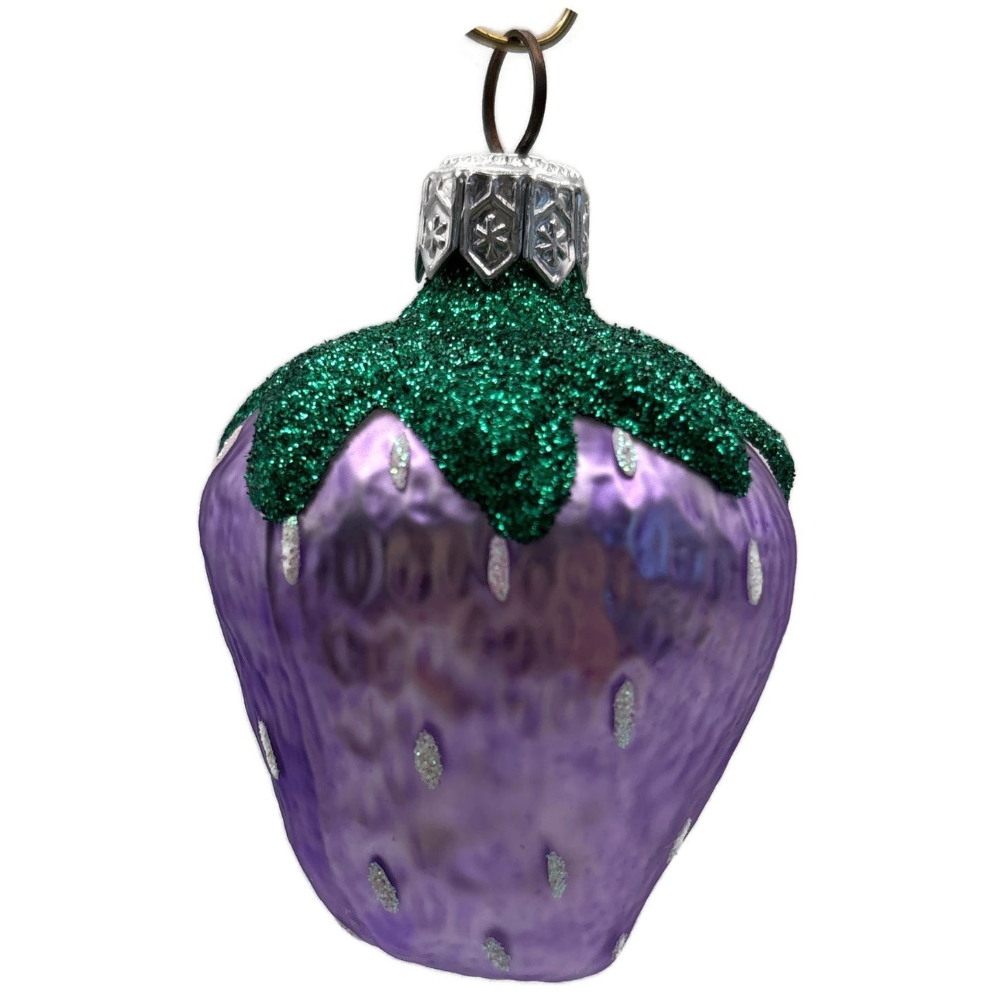 Patricia Breen Frosted Strawberry Lavender Spring Fruit Christmas Ornament CATZ