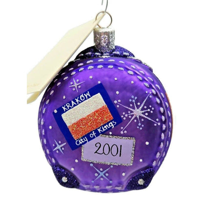 Patricia Breen Journey With Me Purple Portland Signed Christmas Travel Ornament