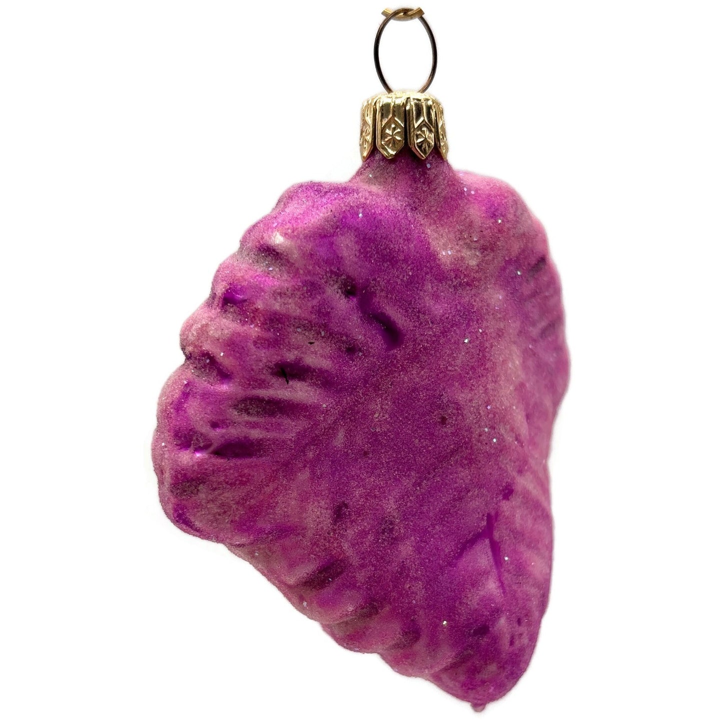 Christopher Radko Autumn Jewels Pink Frosted Leaf Christmas Ornament 96-106-0