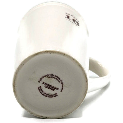 Starbucks Grande 2010 Coffee Mug White Ceramic Tall Latte Cup Barista Style