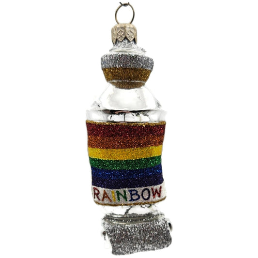 Patricia Breen PB Paints Rainbow Rolled Tube Art Christmas Tree Ornament Gumps