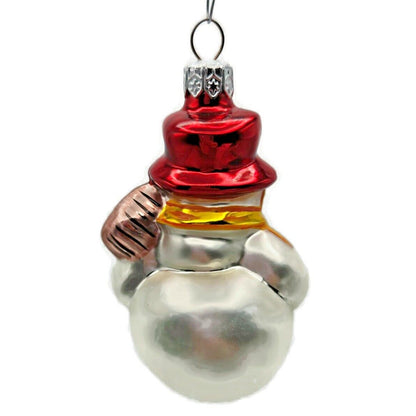 Christopher Radko Littlest Snowman Red Hat Glass Christmas Ornament 92-067-0