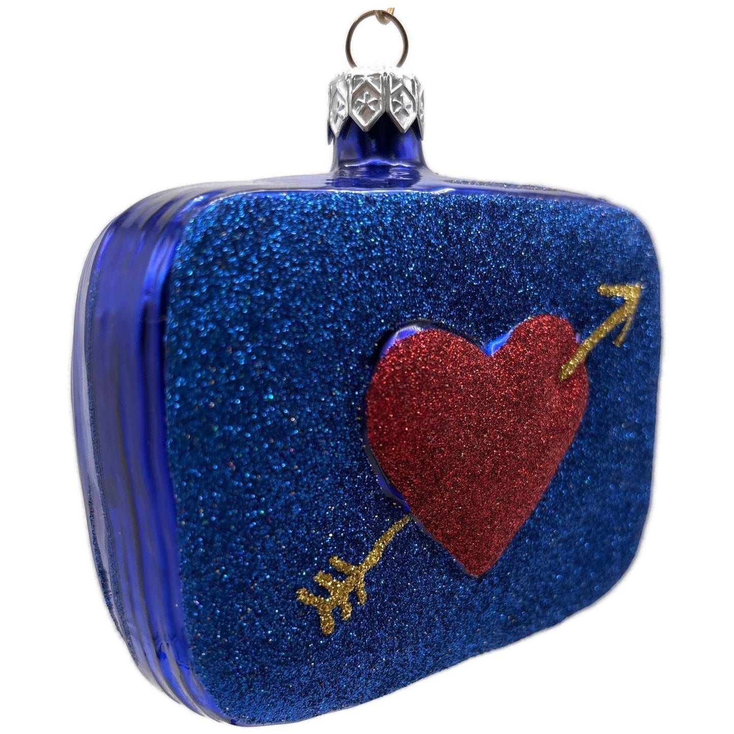 Patricia Breen To My Sweet Blue Shiny Back Valentines Christmas Tree Ornament