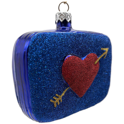 Patricia Breen To My Sweet Blue Shiny Back Valentines Christmas Tree Ornament