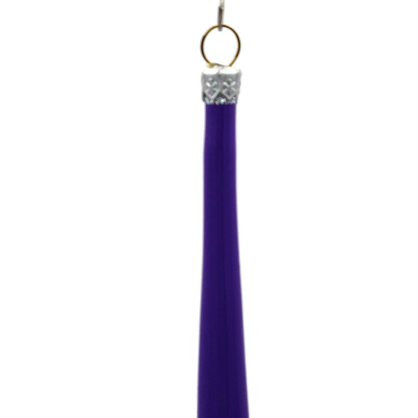 Patricia Breen Let's Paint Purple Artist Brush Glass Christmas Ornament 2673