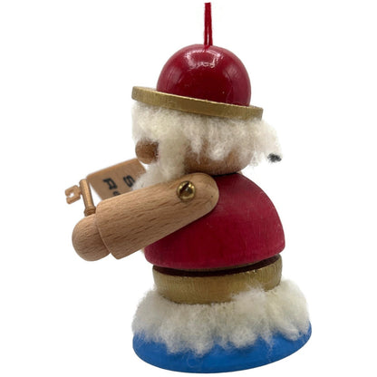 Steinbach St Peter German Wooden Christmas Ornament Red Gold Vintage
