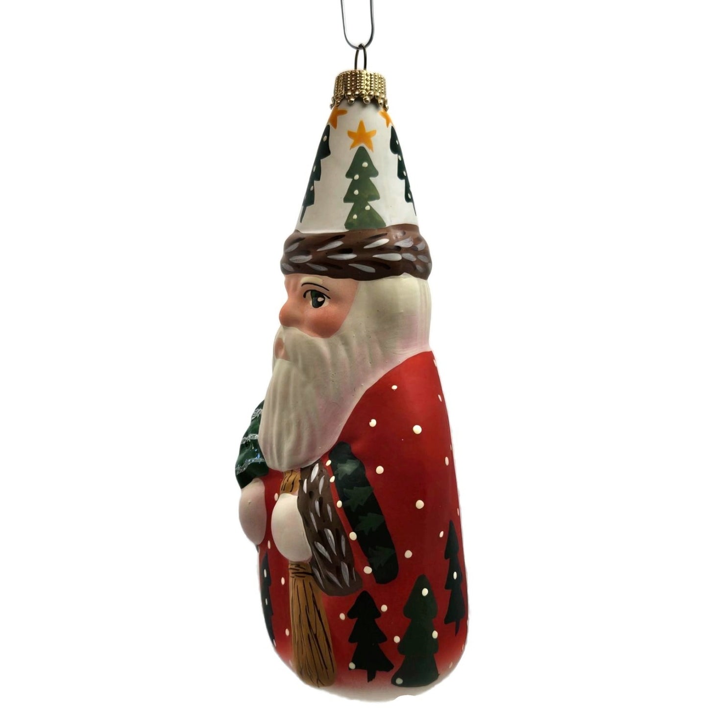 Vaillancourt Folk Art Starlight Santa Claus 1997 Snow Christmas Tree Ornament