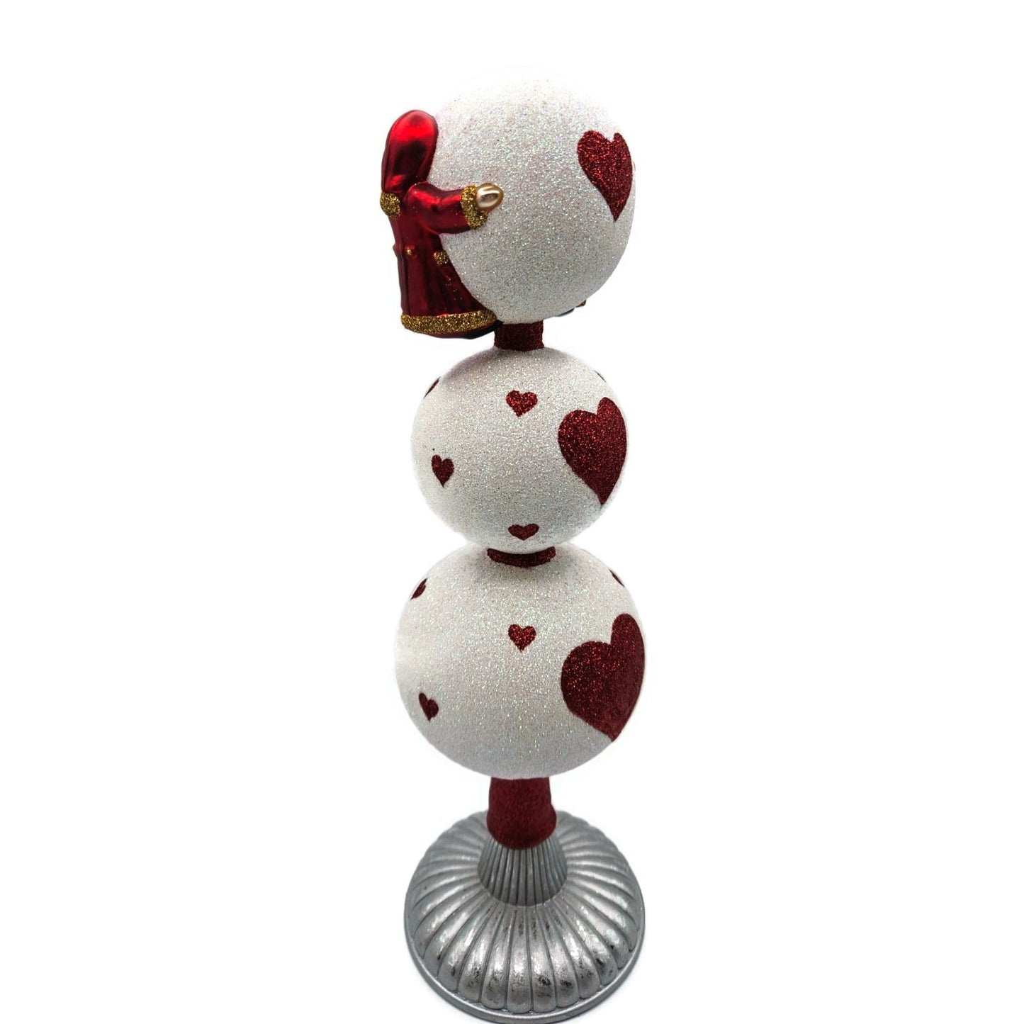 Patricia Breen Love Joins Finial Pearl Santa Claus Valentine Tree Topper 2050