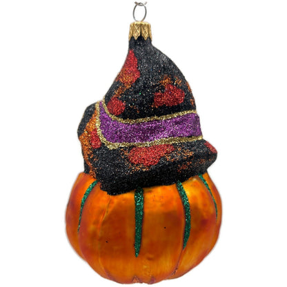 Larry Fraga Creepy Crawler Pumpkin Jack-o-Lantern Spider Halloween Ornament