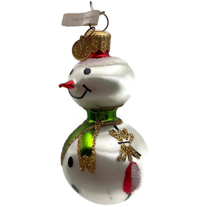 Miniature Snowman White Poland Christmas Tree Ornament Department 56