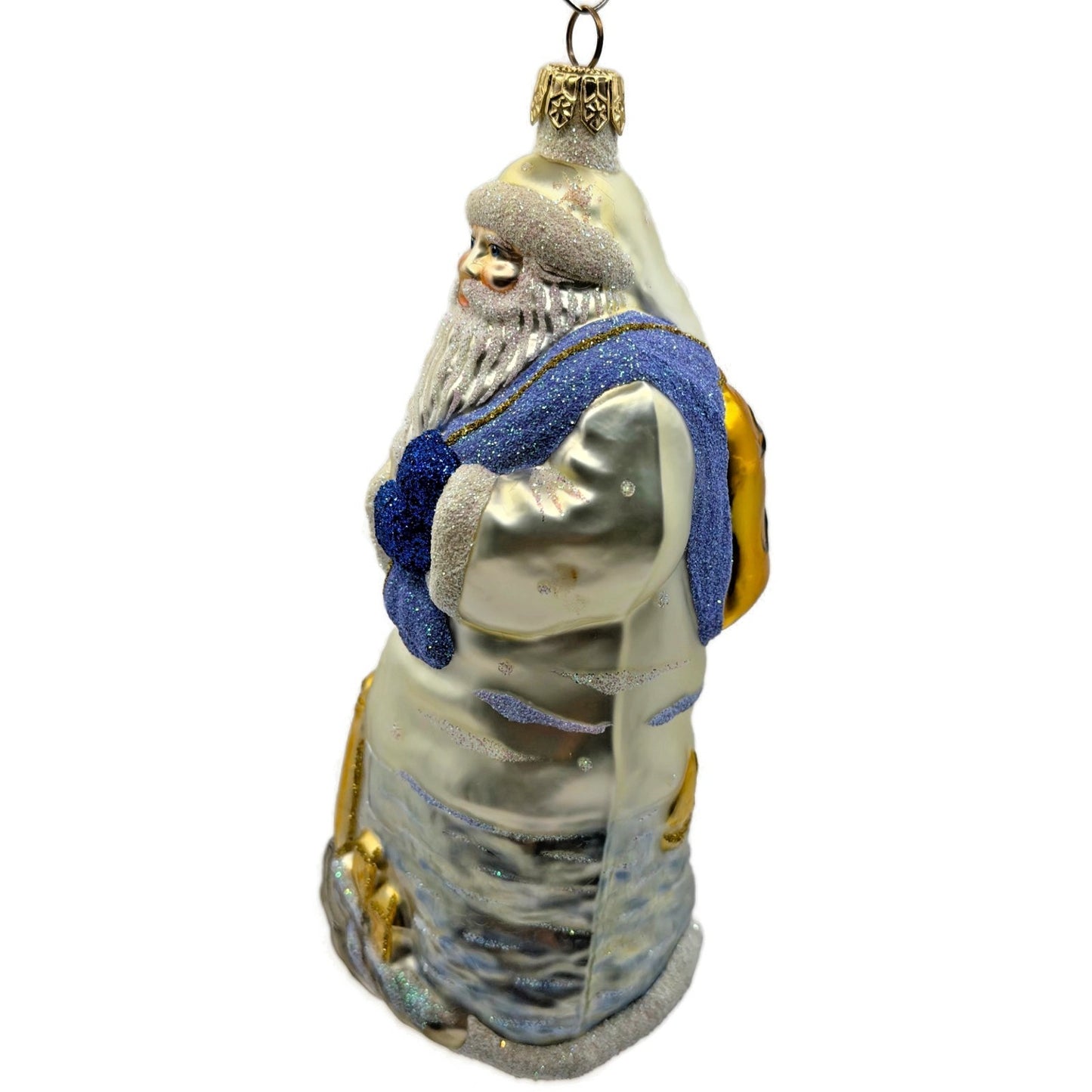 Patricia Breen Santa Of The Safe Harbour Pearl Gold Anchor Bell Summer Ornament