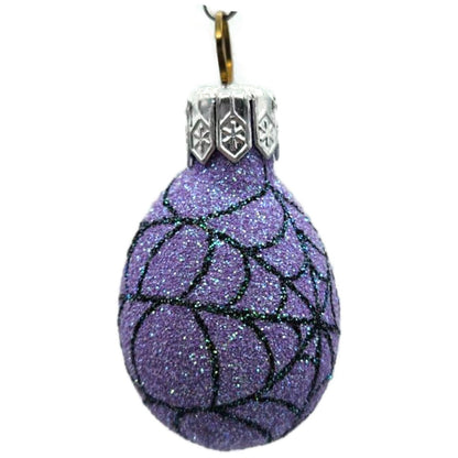 Patricia Breen Miniature Egg Spider Web Purple Halloween Christmas Tree Ornament