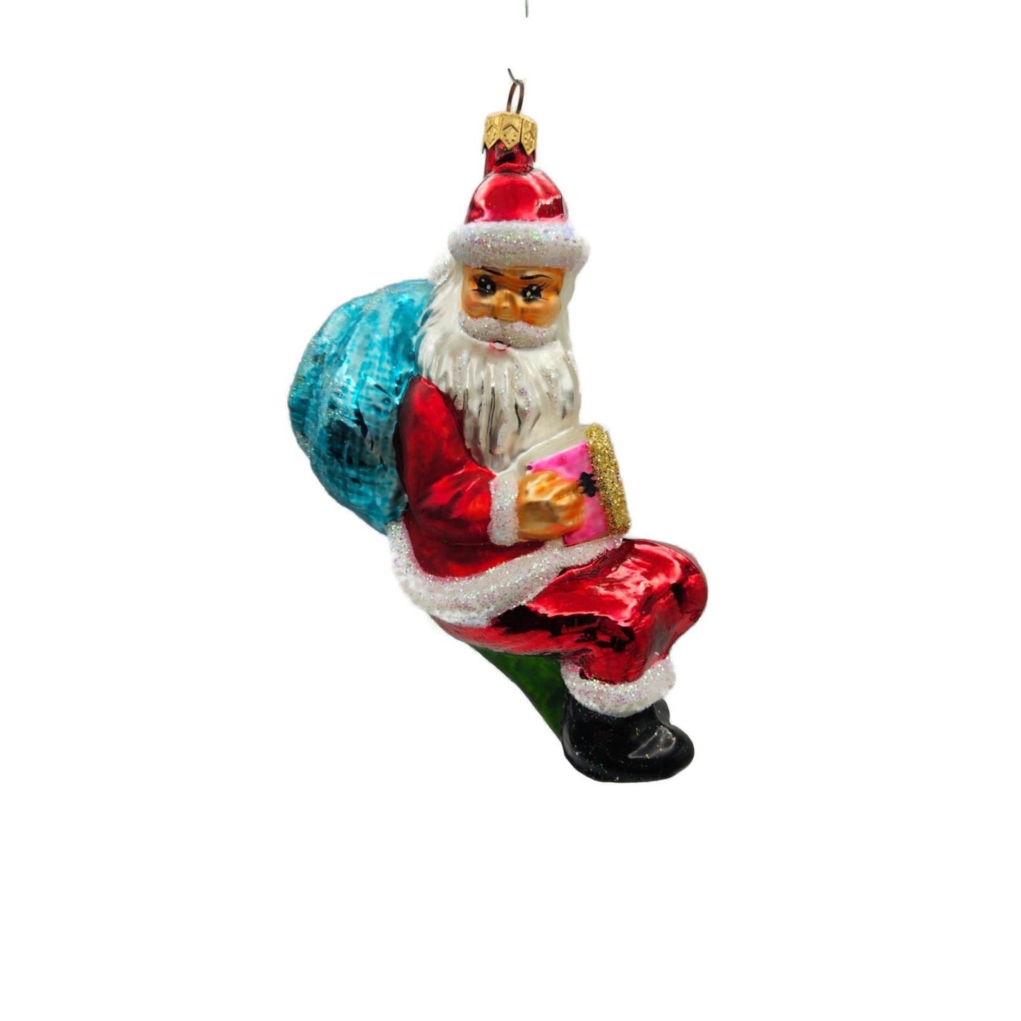 Christopher Radko All Ready To Go Santa Claus Christmas Tree Ornament 97-238-0