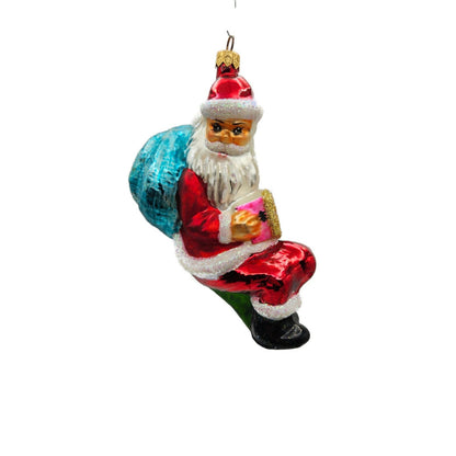 Christopher Radko All Ready To Go Santa Claus Christmas Tree Ornament 97-238-0