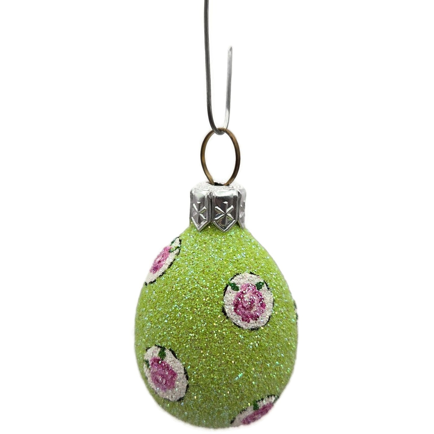 Patricia Breen Miniature Egg Tiny Rose Medallions Easter Christmas Ornament 2531