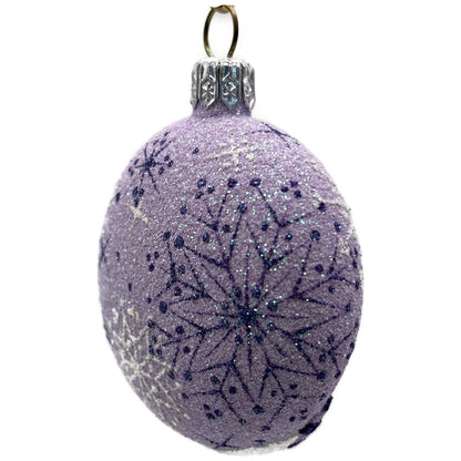 Patricia Breen Frosty Medallion Lavender Snowman Snowflakes Christmas Ornament