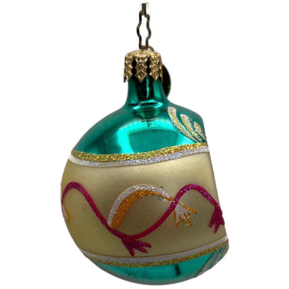 Christopher Radko Fantasia Single Reflector Floral Flare Christmas Tree Ornament