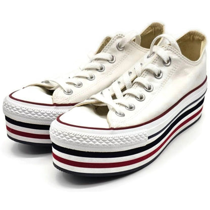Converse Chuck Taylor All Star Platform OX White Canvas Shoes 136895C Unisex