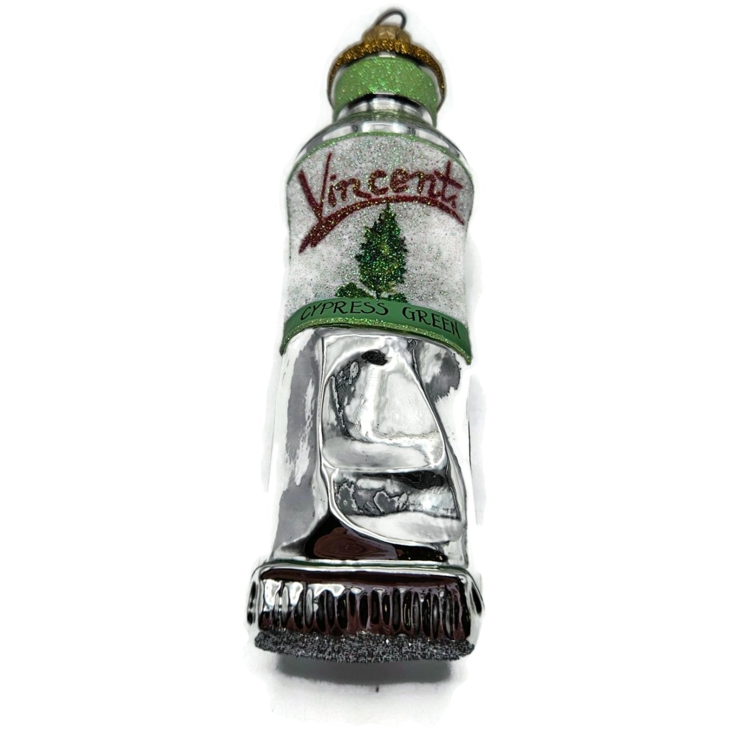 Patricia Breen PB Paints Vincent Cypress Green Single Tree Christmas Ornament