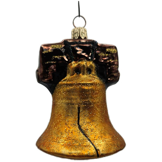 Christopher Radko Let Freedom Ring Patriotic Gold Christmas Ornament 00-175-0