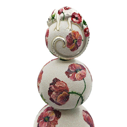 Patricia Breen Chameleon Finial Poppies Spring Christmas Holiday Tree Topper
