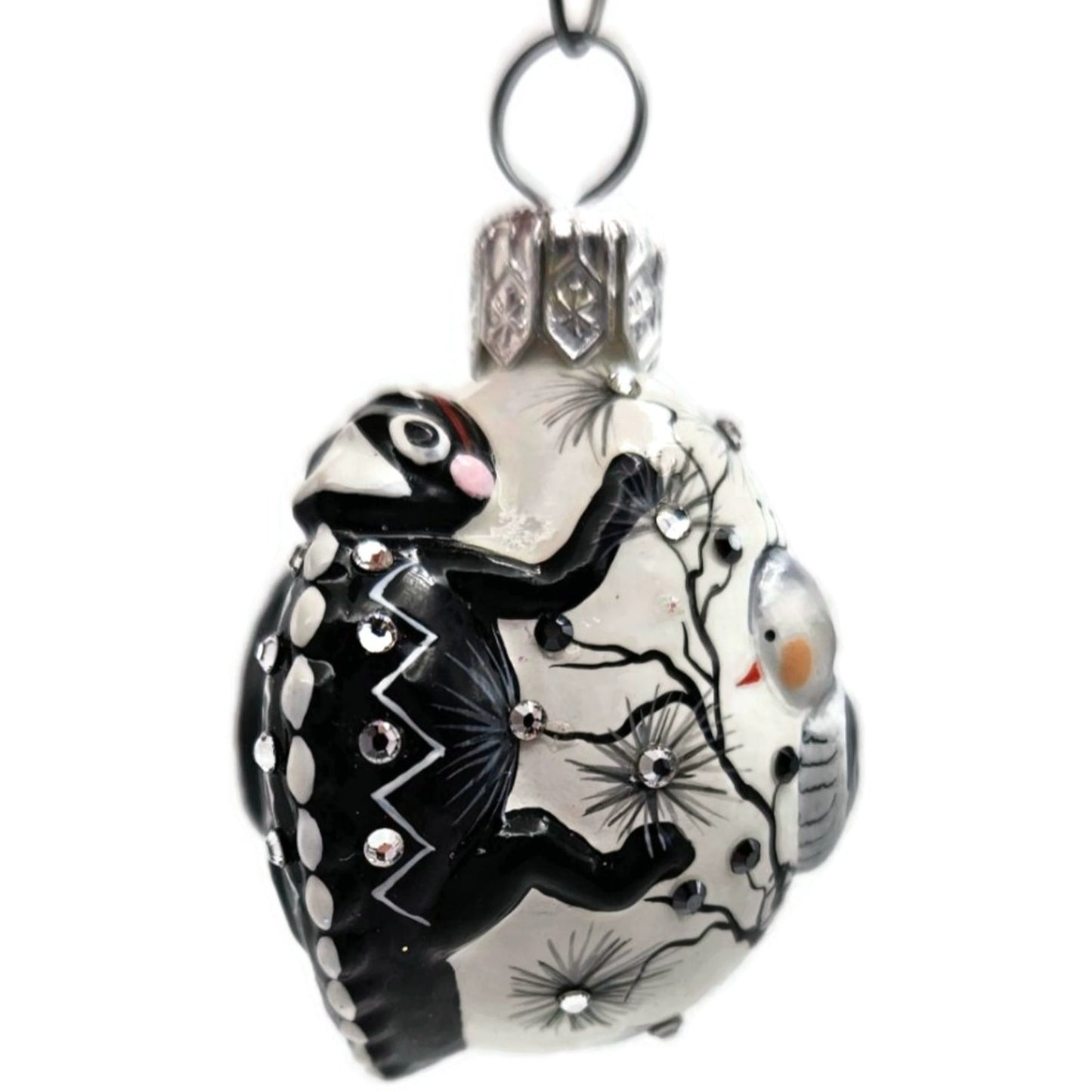 Patricia Breen Springtime Chameleon Black Bird Spring Christmas Tree Ornament