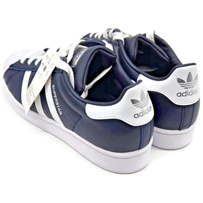 Adidas Superstar Navy Blue Stripe Leather Shoes Unisex Size 8 Shell Toe FY5864